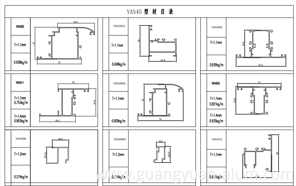 Aluminum Profile for Window